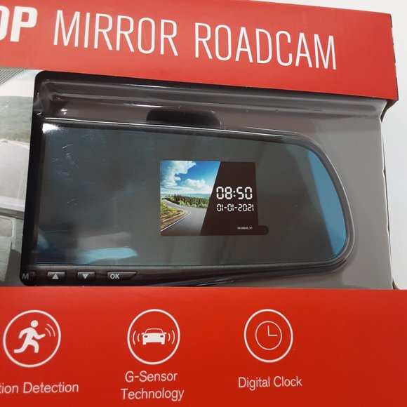 Yada RoadCam 720P Mirror Camera, 120-Degree Wide Angle Lens, G-Sensor Technology - Picture 3 of 11